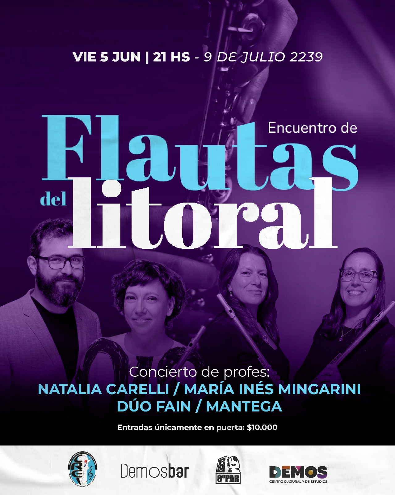  3° ENCUENTRO DE FLAUTAS DEL LITORAL: CÁMARA Y TANGO CONTEMPORÁNEO